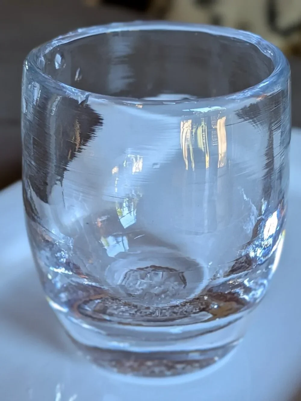 Clear Glassbaby Votive Candle Holder